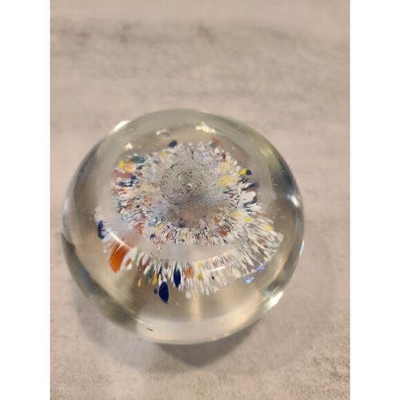 Vintage End of day Inspired Paperweight, Abstract Colorful 3" x 2" - Picture 5 of 6